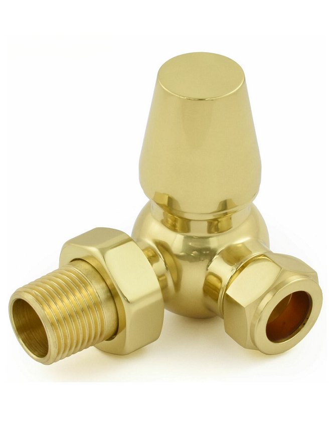 Lambeth Corner TRV Set - Polished Brass